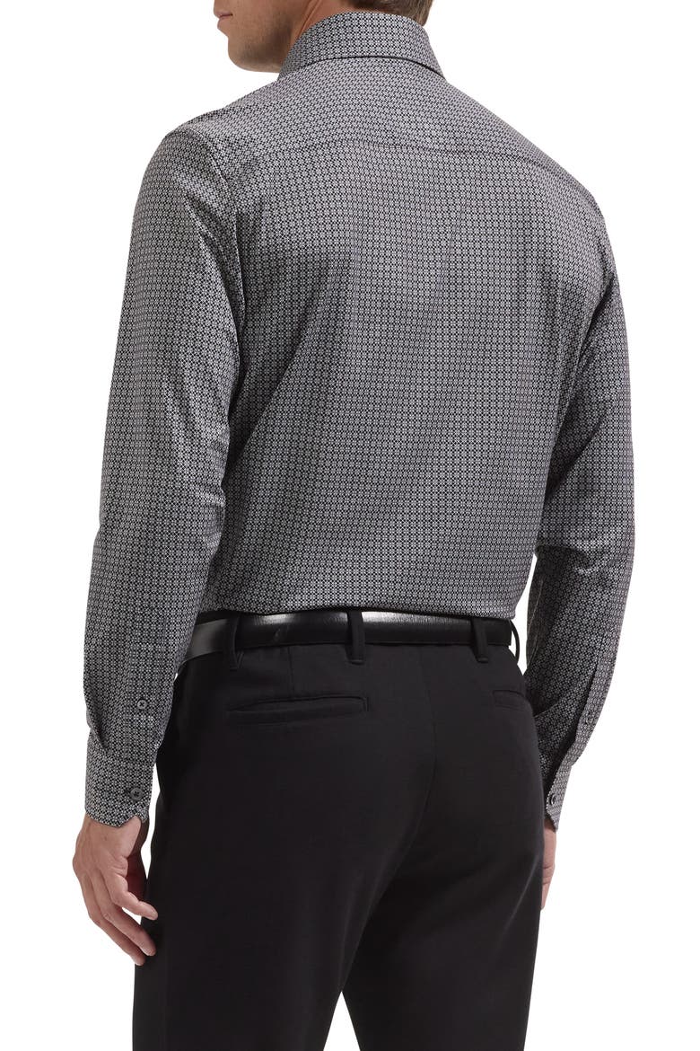 Devon OoohCotton® Print Button-Up Shirt, Alternate, color, BLACK