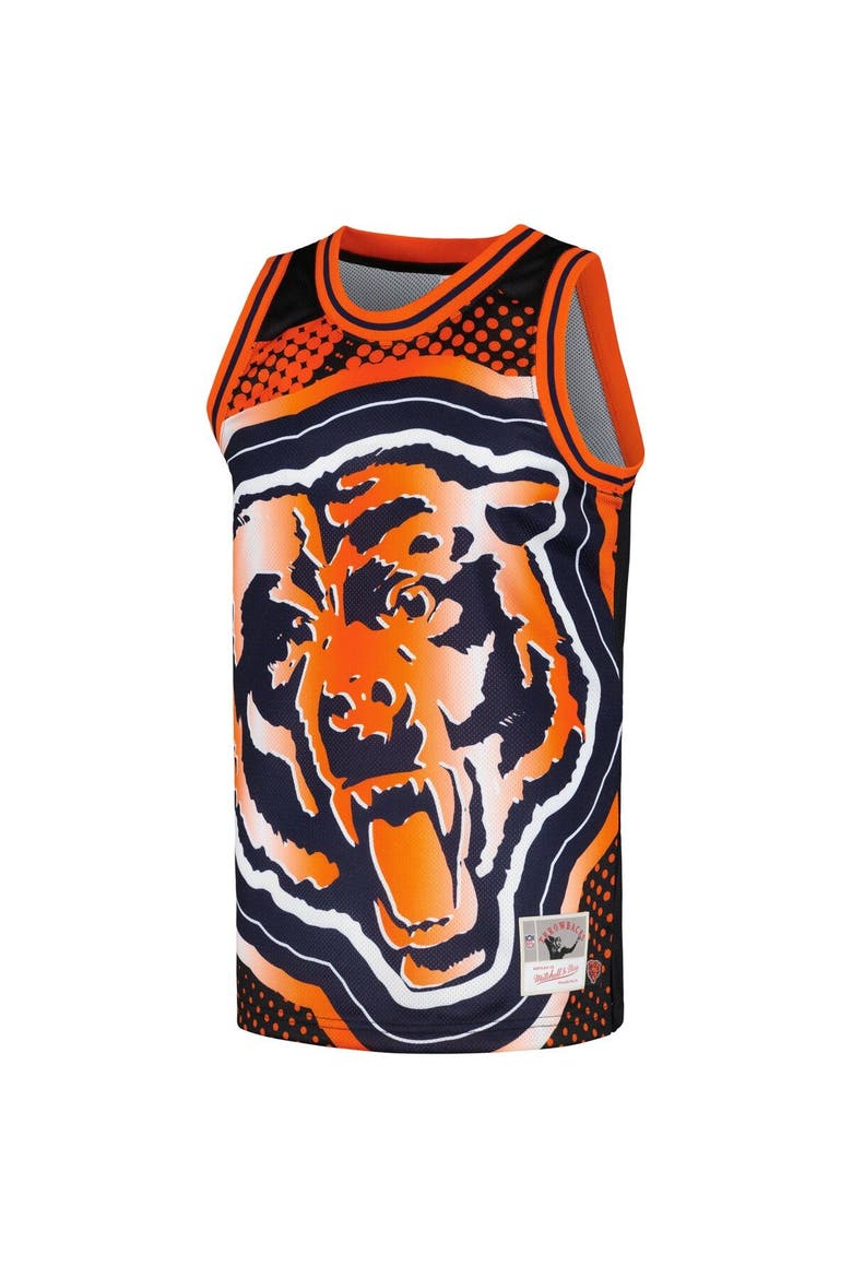 Men's Mitchell & Ness Black Chicago Bears Big Face 7.0 Fashion Tank Top, Alternate, color, Navy