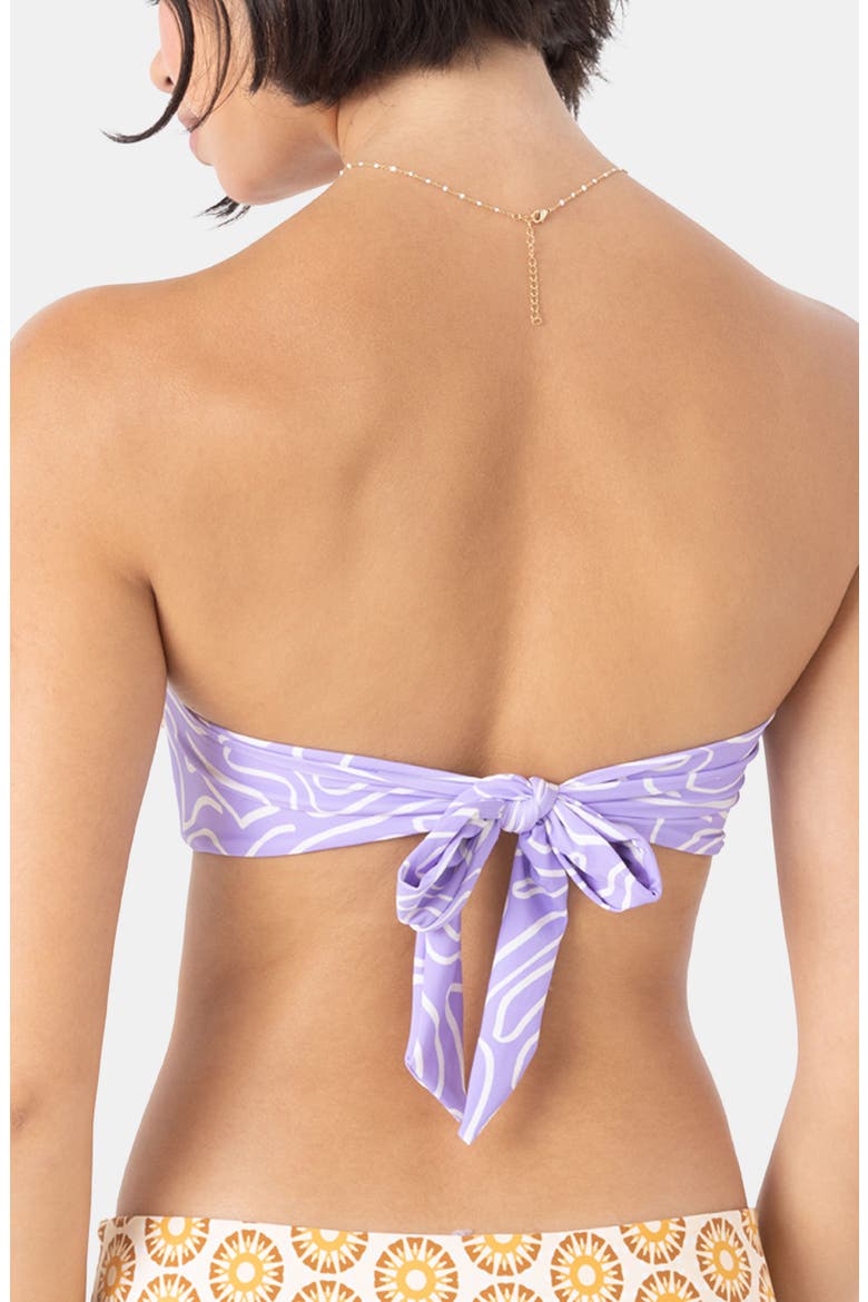 Sunshine State of Mind Reversible Bandeau Bikini Top, Alternate, color, PURPLE MULTI