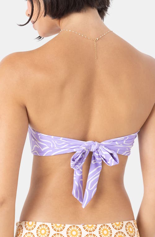 Roxy Sunshine State Of Mind Reversible Bandeau Bikini Top In Purple