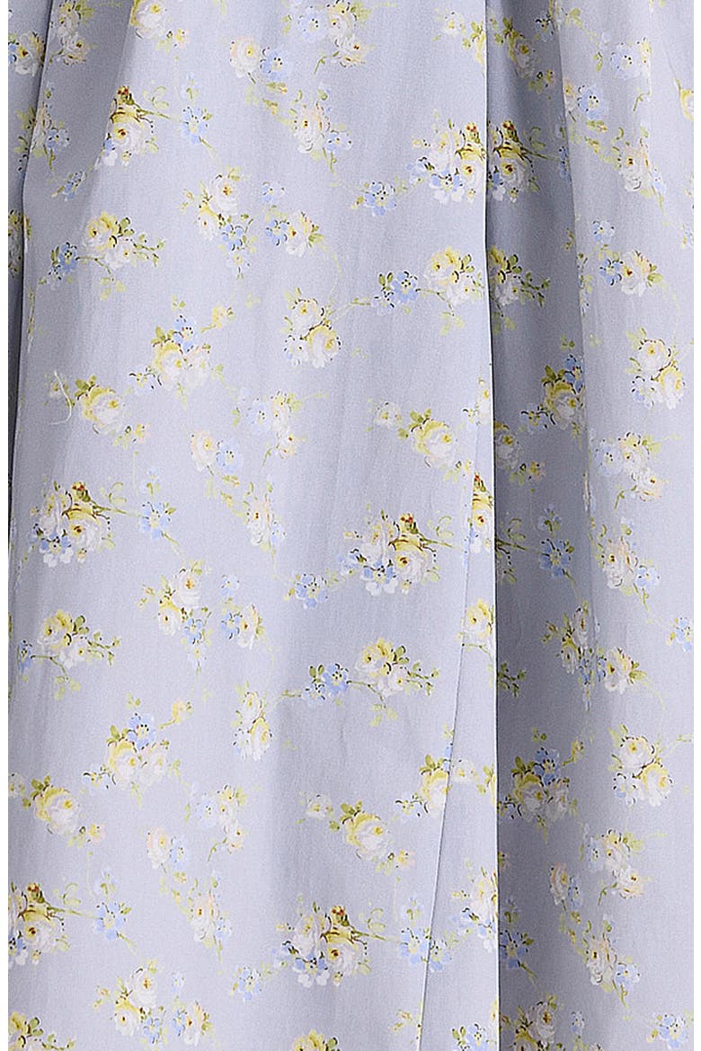 Emmy Floral Print Cotton Midi Sundress, Alternate, color, BLUE WILDFLOWER