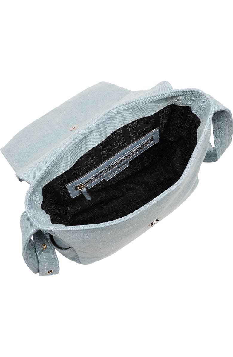 True Religion Multipatch Denim Messenger Bag, Alternate, color, Denim