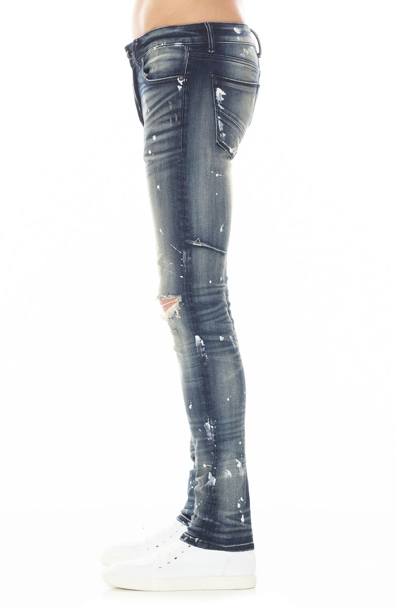 HVMAN Strat Ripped Super Skinny Jeans, Alternate, color, Guac