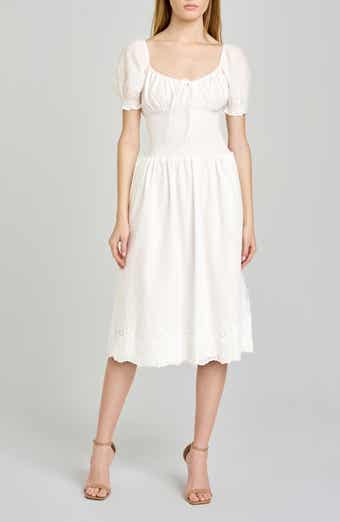 x Hannah Lovey Porter Dahlia Eyelet Detail Cotton Dress (Nordstrom Exclusive)