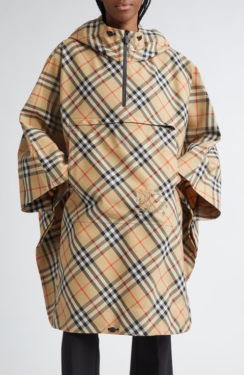 Check Nylon Poncho