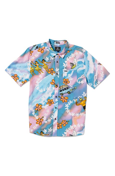 x Drew Toonz Short Sleeve Button-Up Shirt