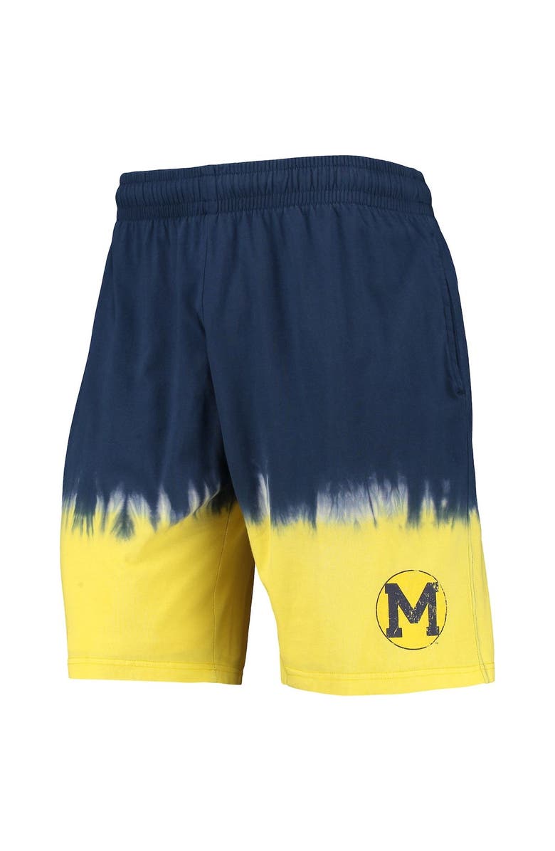 Mitchell & Ness Men's Mitchell & Ness Navy/Gold Michigan Wolverines Tie-Dye Shorts, Alternate, color, Navy