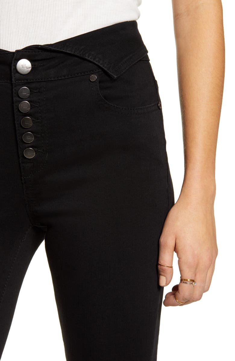 1822 Denim Fold Over Waist Ankle Skinny Jeans, Alternate, color, 