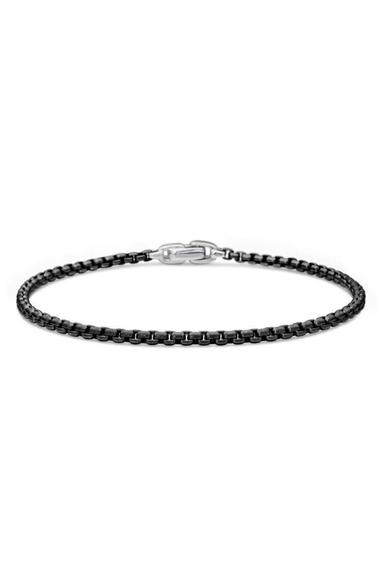 David Yurman Men's Box Chain Bracelet with Stainless Steel and Sterling Silver, 2.7mm, Main, color, Stainless Steel W/ Pvd