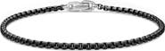 David Yurman Men's Box Chain Bracelet with Stainless Steel and Sterling Silver, 2.7mm
