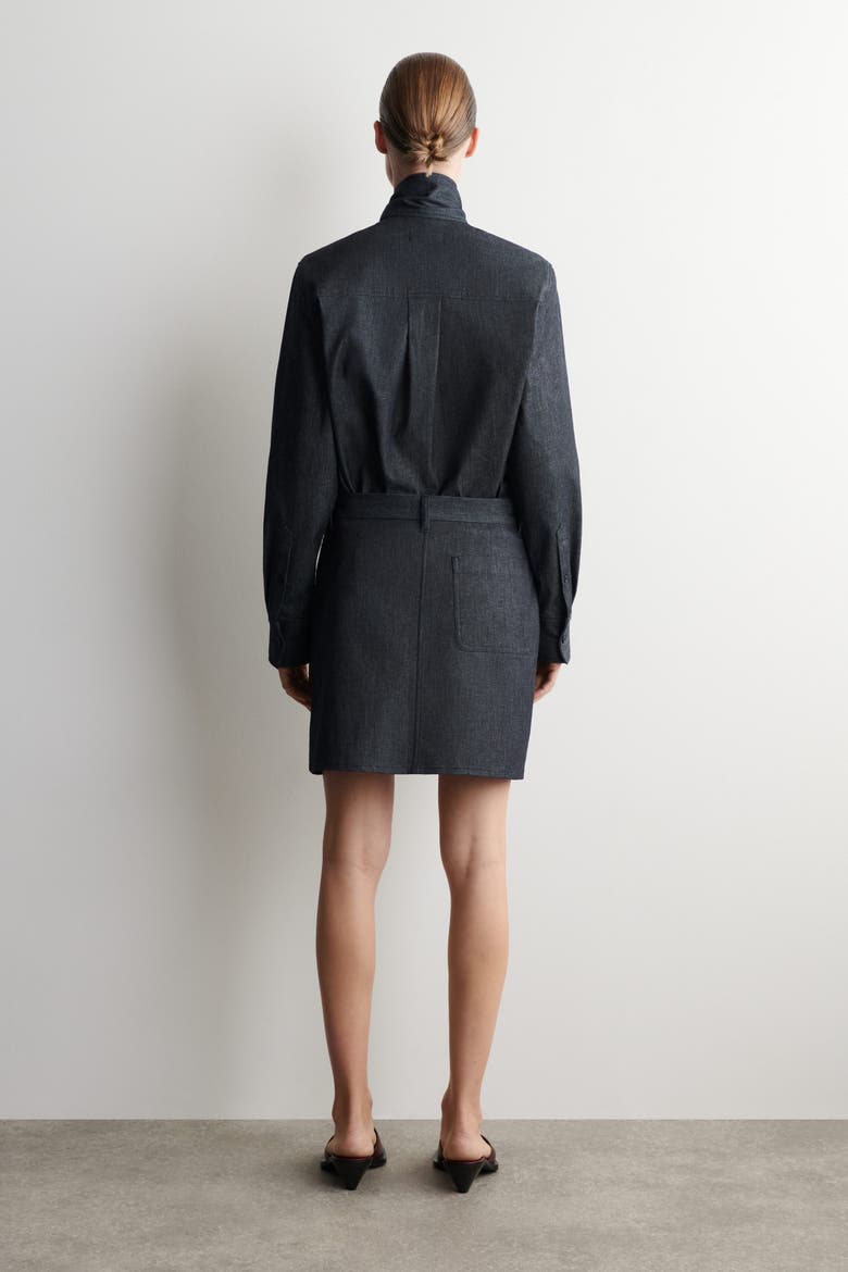 Denim Mini Skirt, Alternate, color, INDIGO