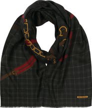 Lauren Ralph Lauren Equestrian Tattersall Wool Scarf