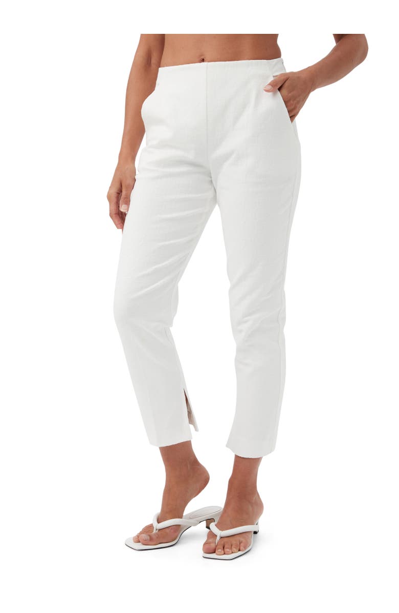 Trina Turk Textured Cotton Straight Leg Pop Pant, Alternate, color, 