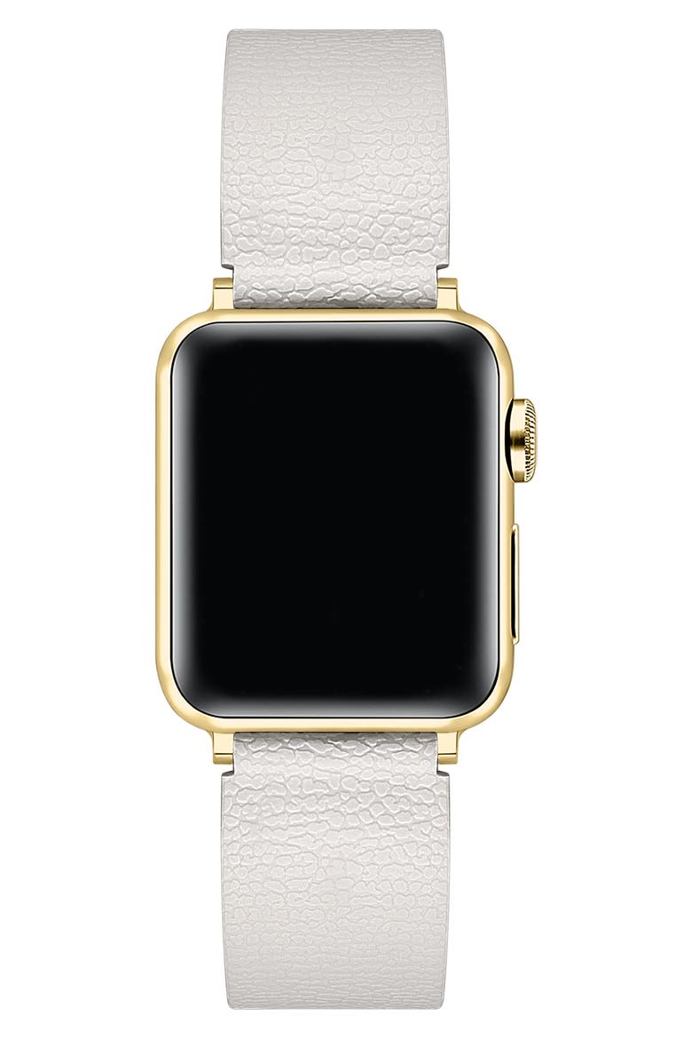 Lychee Silicone Apple Watch® Watchband, Alternate, color, CLOUD WHITE