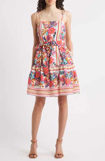 Julia Jordan Embroidered Tie Strap Sundress