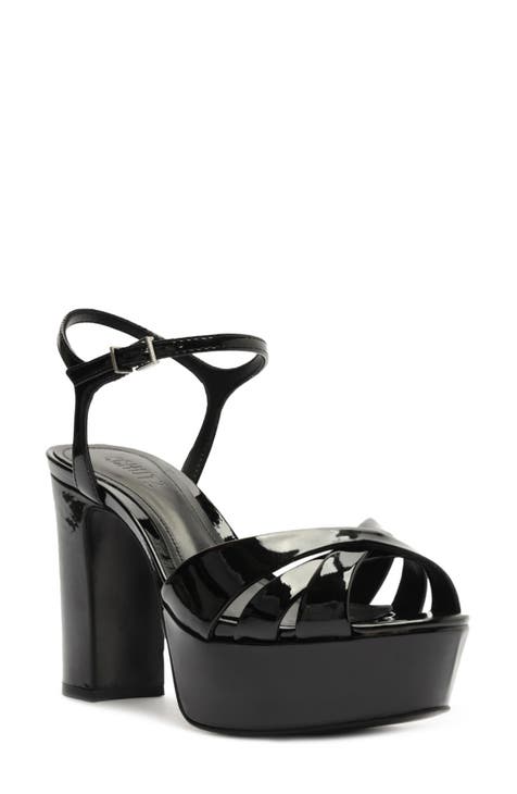 Patent leather shops platform shoes