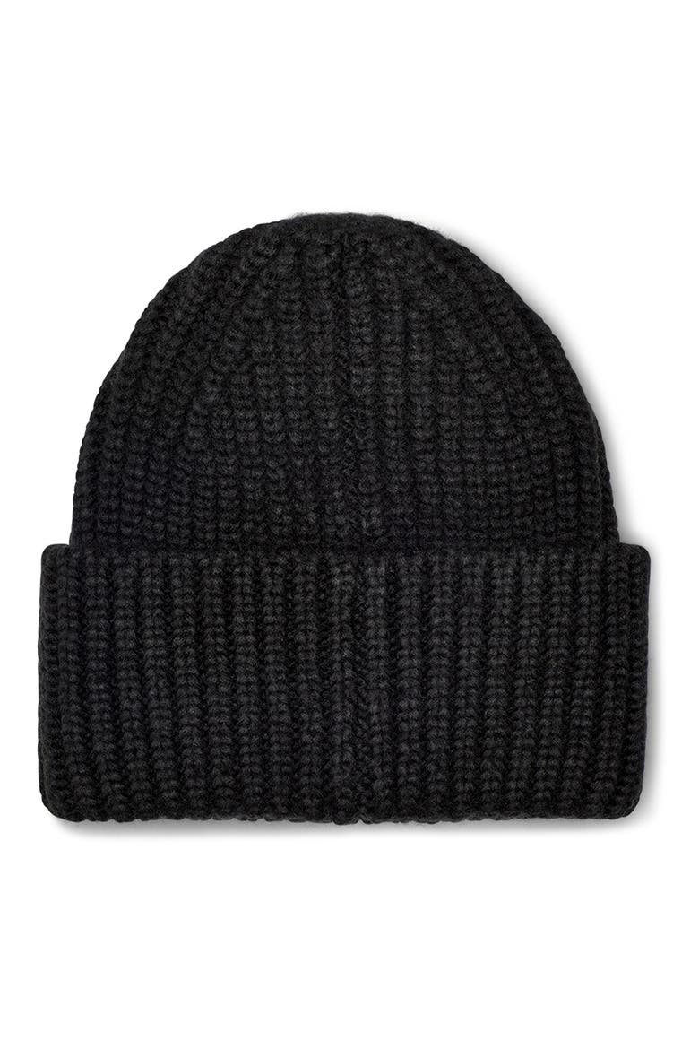 Chunky Ribbed Beanie, Alternate, color, BLACK