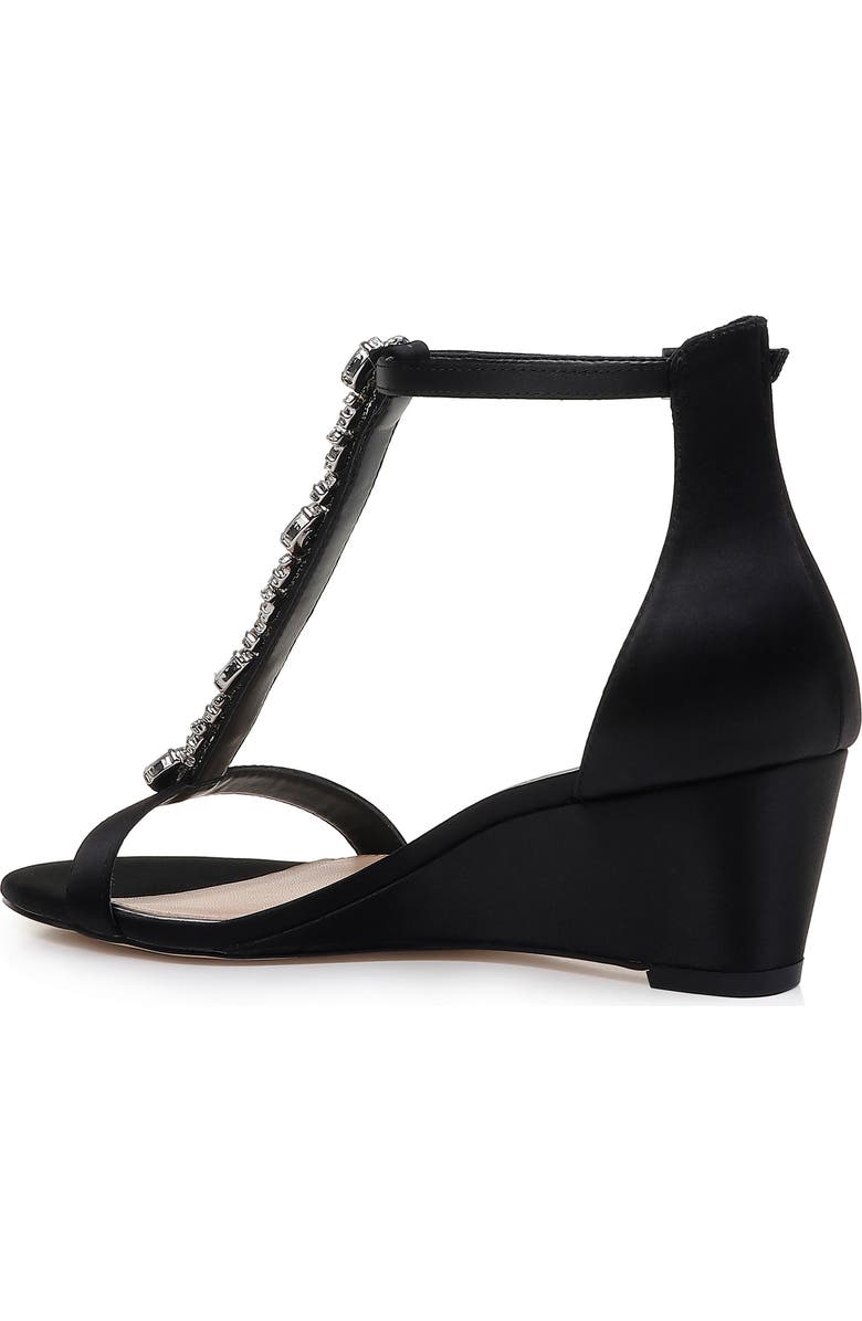 Jewel Badgley Mischka Darrell Embellished Wedge Sandal, Alternate, color,