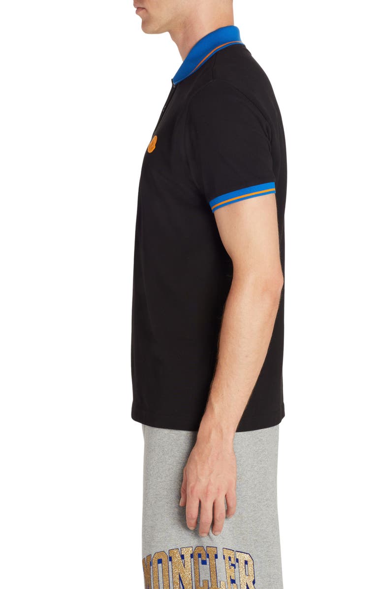 Moncler Contrast Trim Cotton Piqué Polo, Alternate, color, 