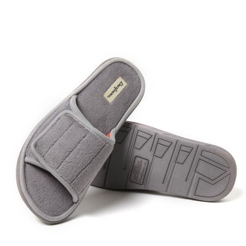 Dearfoams Collin Terry Adjustable Shower Slide Slipper In Medium Grey