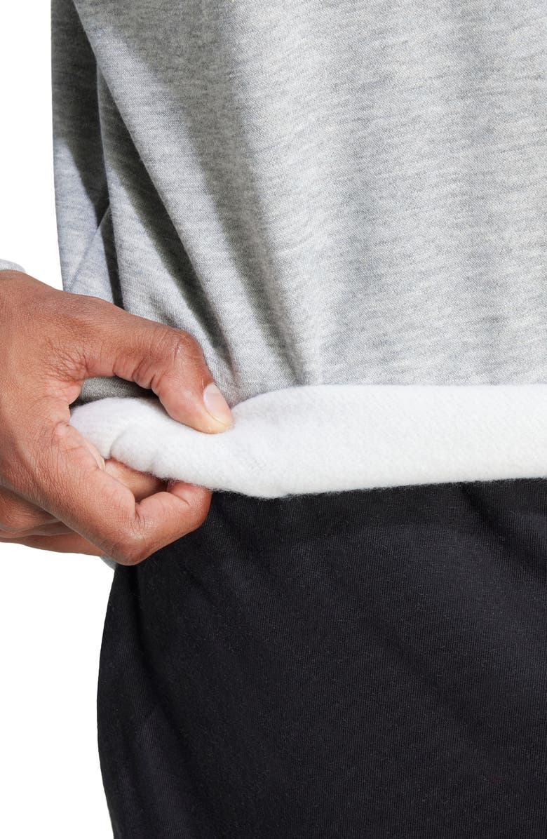 adidas Essential 3-Stripes Fleece Pullover, Alternate, color, Medium Grey Heather/ /