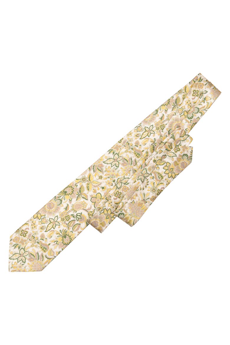Catania - Printed Silk Tie for Men, Alternate, color, Yellow