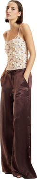 Cynthia Rowley Wide Leg Snap Pants