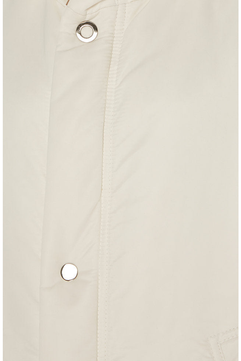 Reversible Satin Down Coat, Alternate, color, Ivory