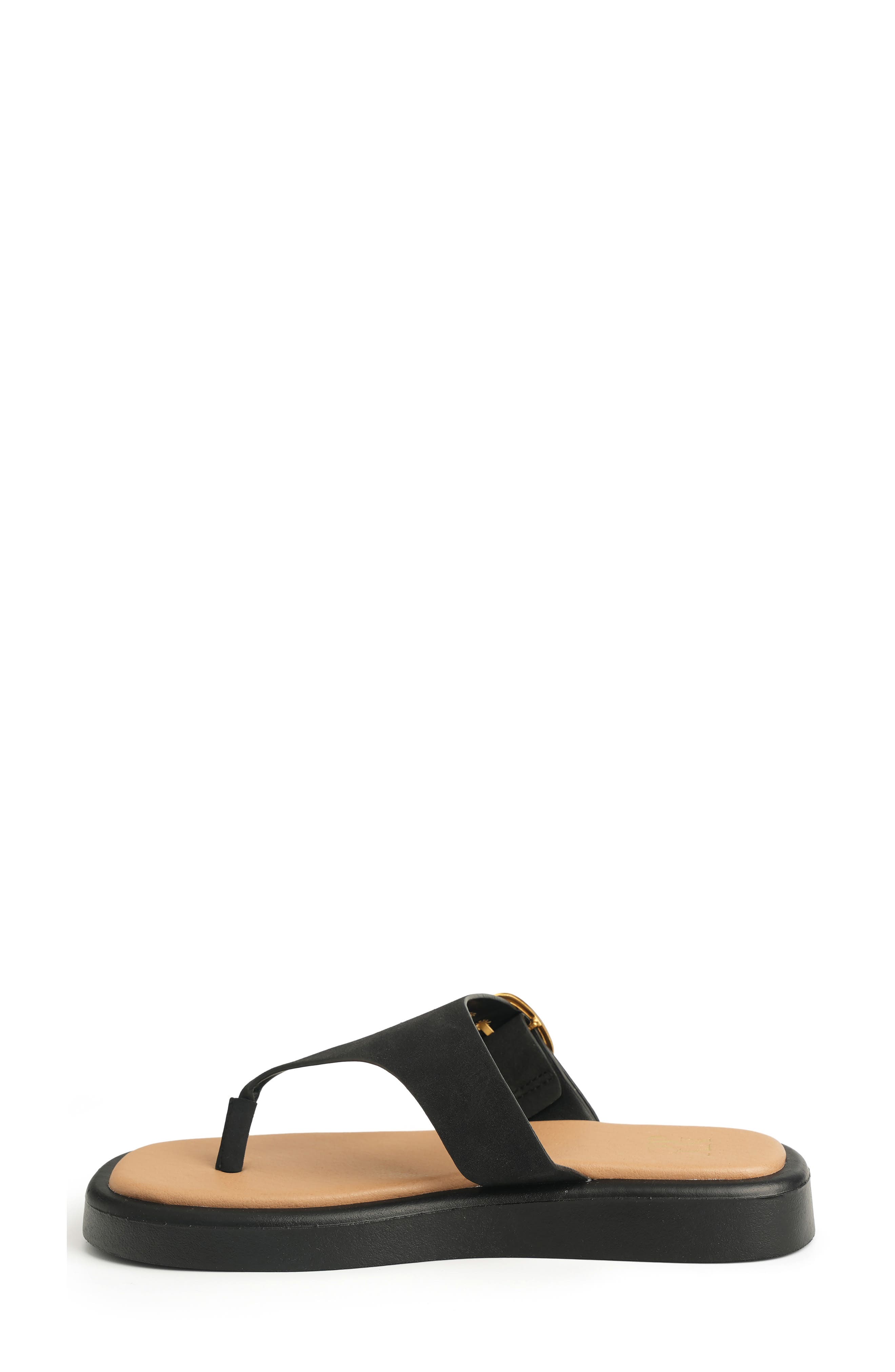 NEW YORK AND COMPANY Jett Platform Wedge Flip Flop, Alternate, color, Black