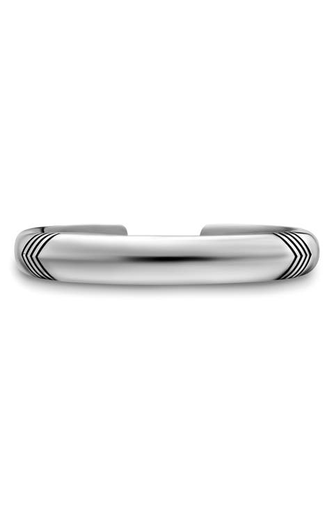 Chevron Bold Cuff Bracelet in Sterling Silver, 12mm