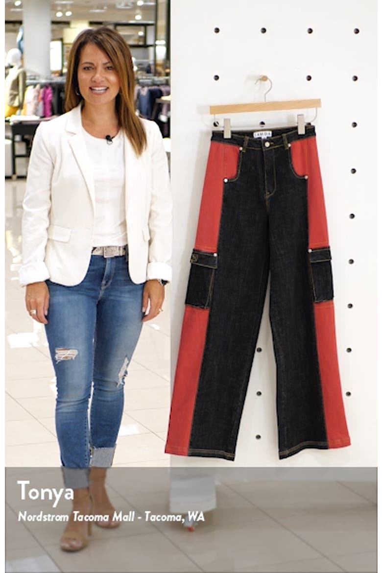 Bessi High Waist Wide Leg Cargo Jeans video