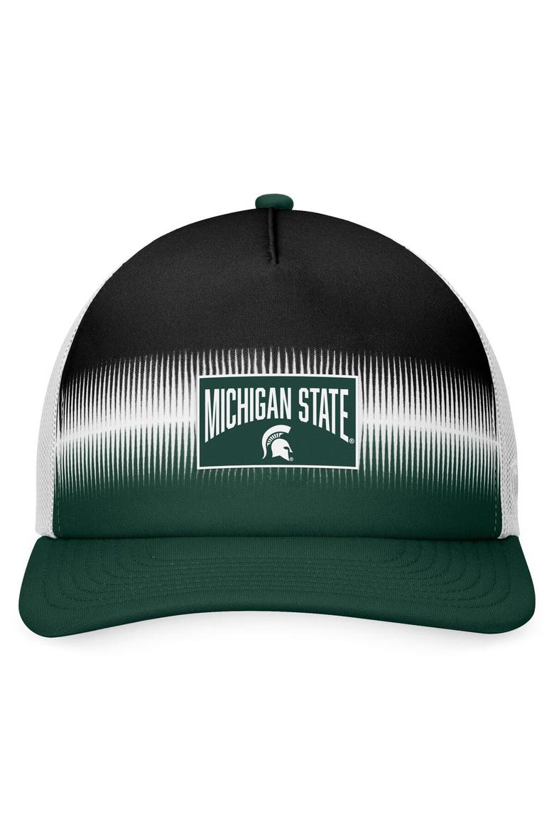 Men's Top of the World Green/Black Michigan State Spartans Daybreak Foam Trucker Adjustable Hat, Alternate, color, Green