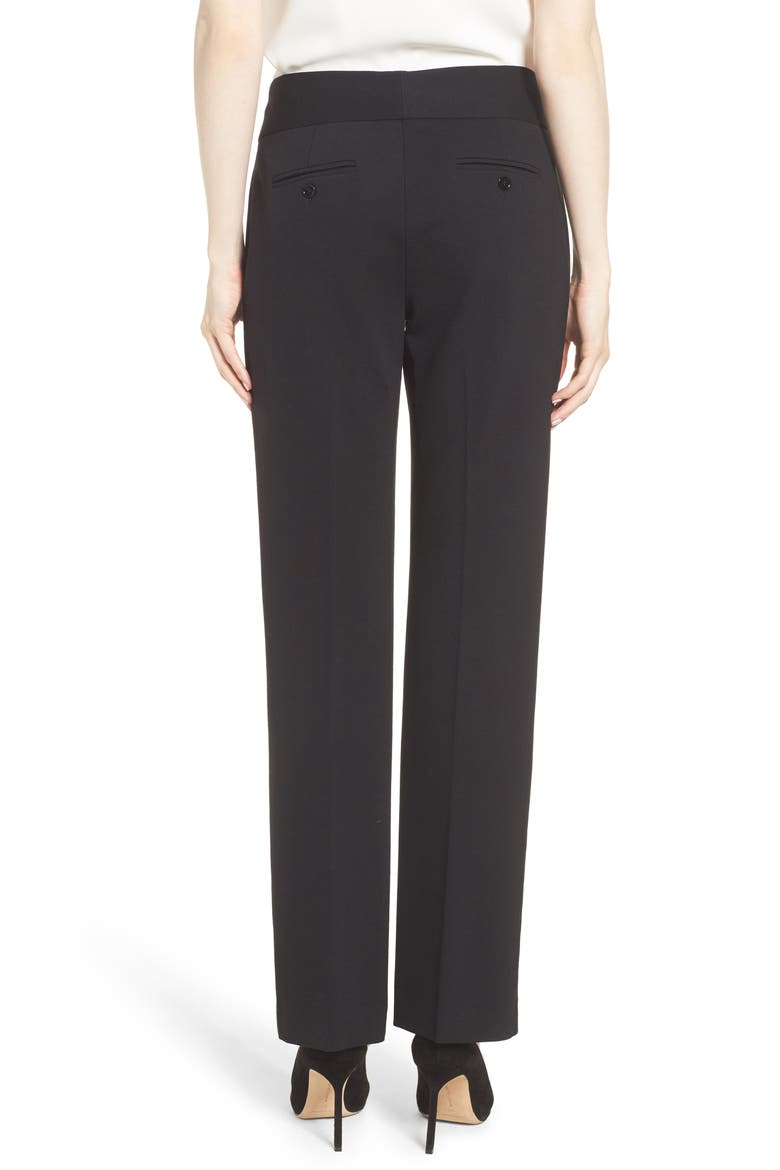 Ponte Knit Slim Boot Leg Pants, Alternate, color, RICH BLACK