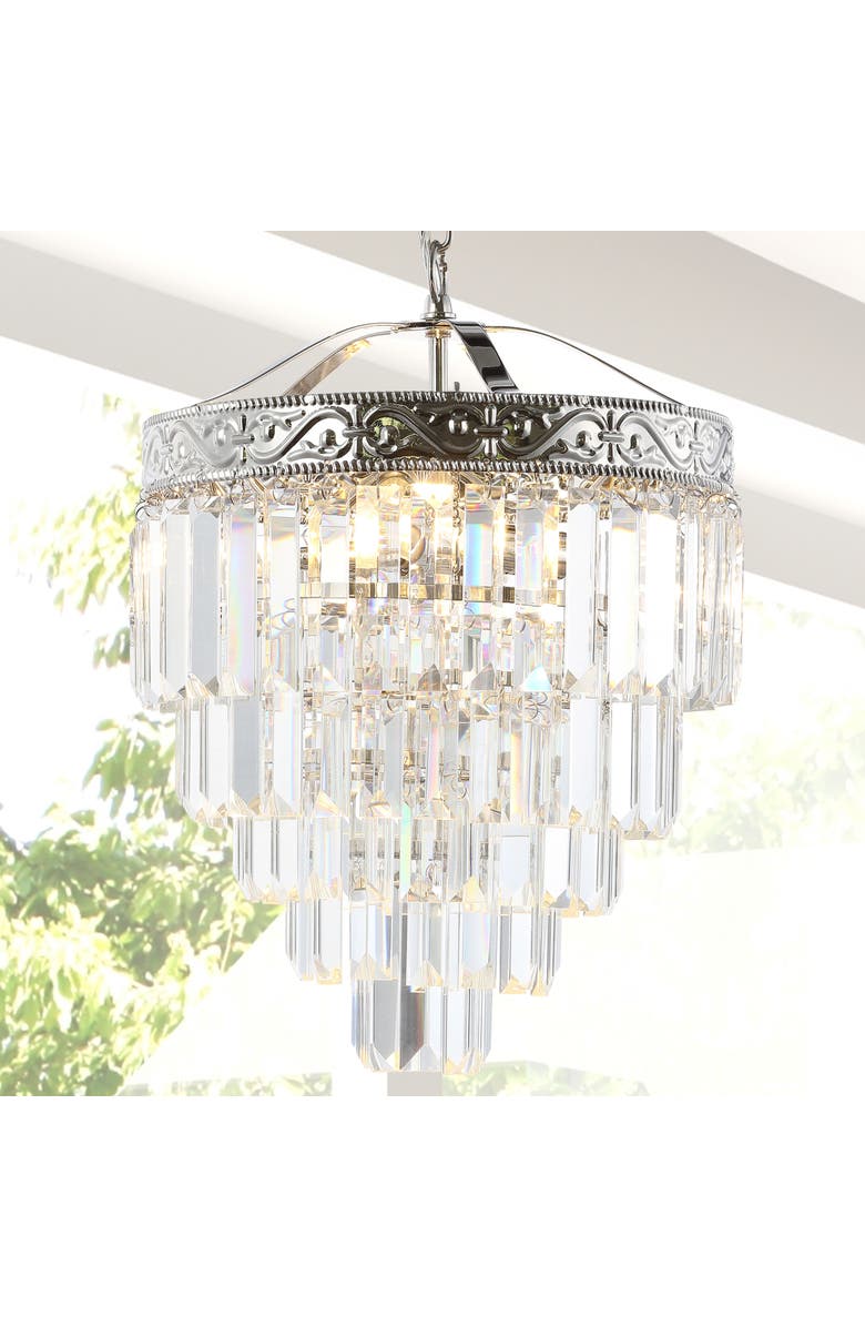 JONATHAN Y Wyatt 2-Light Crystal LED Chandelier, Alternate, color, 