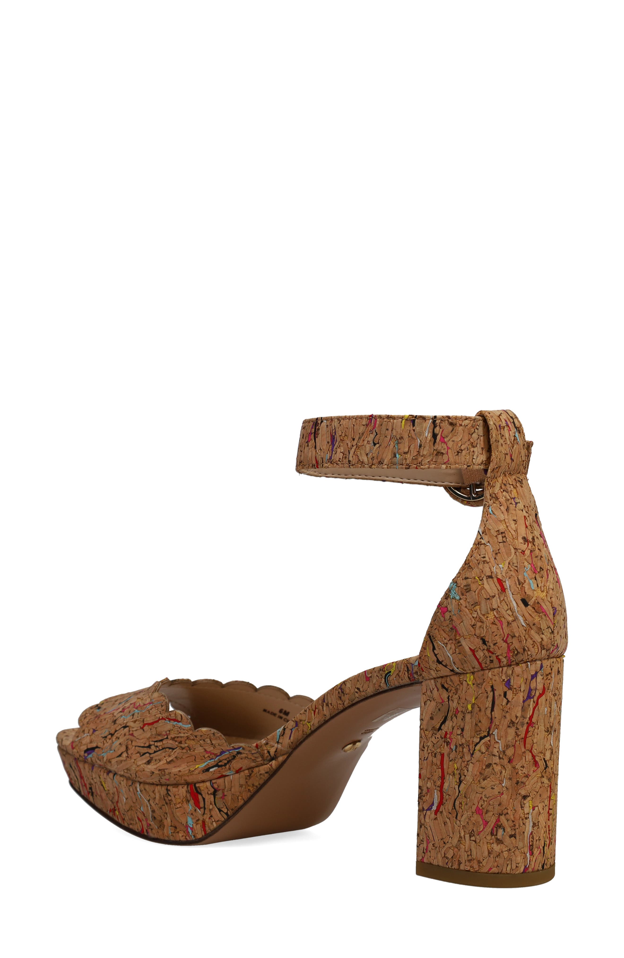 Aneko Platform Sandal, Alternate, color, MULTI CORK