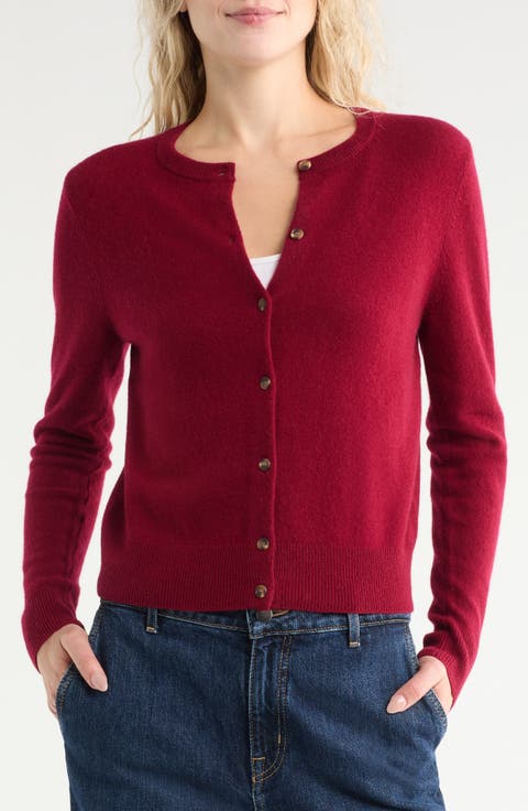 Crewneck Cashmere Cardigan