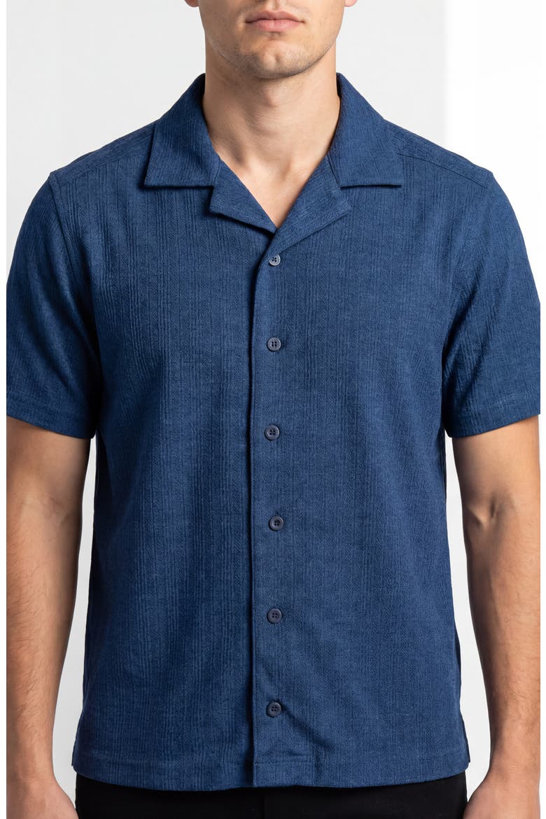Short Sleeve Sweater Cardigan, Main, color, STEEL BLUE