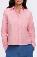 Foxcroft Jodie Stripe Cotton Button-Up Shirt