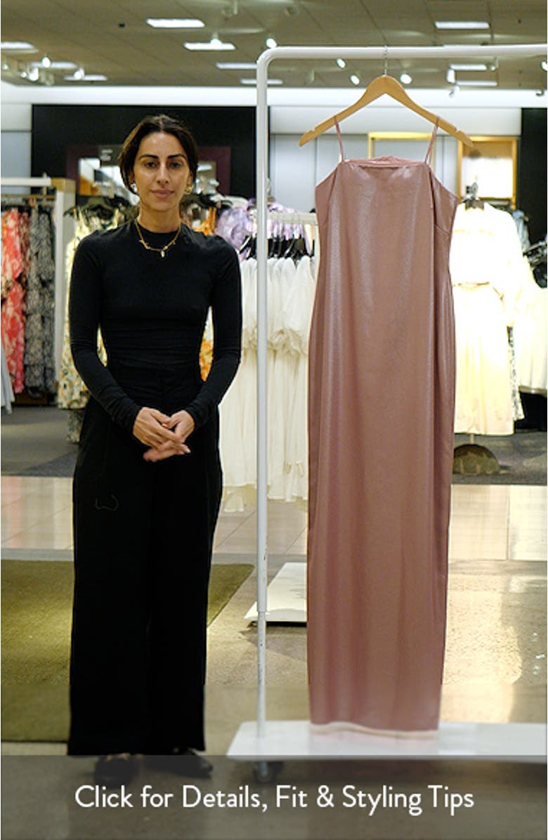 Foil Strapless Charmeuse Gown, sales video thumbnail