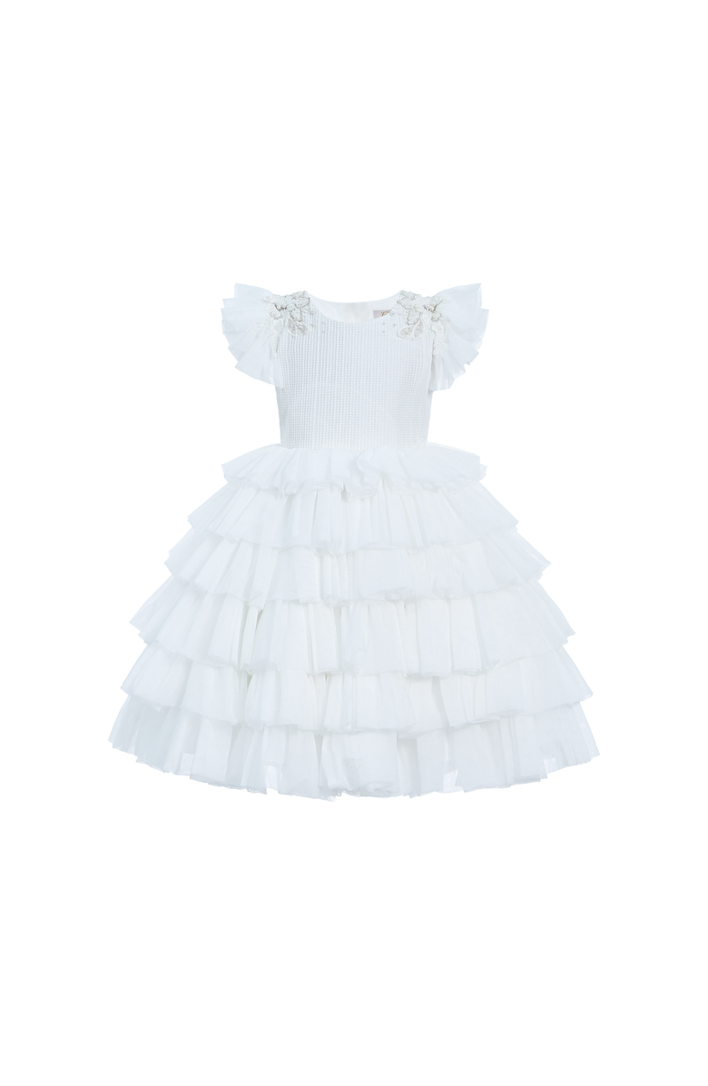 Tulleen Elrose Dress, Main, color, White