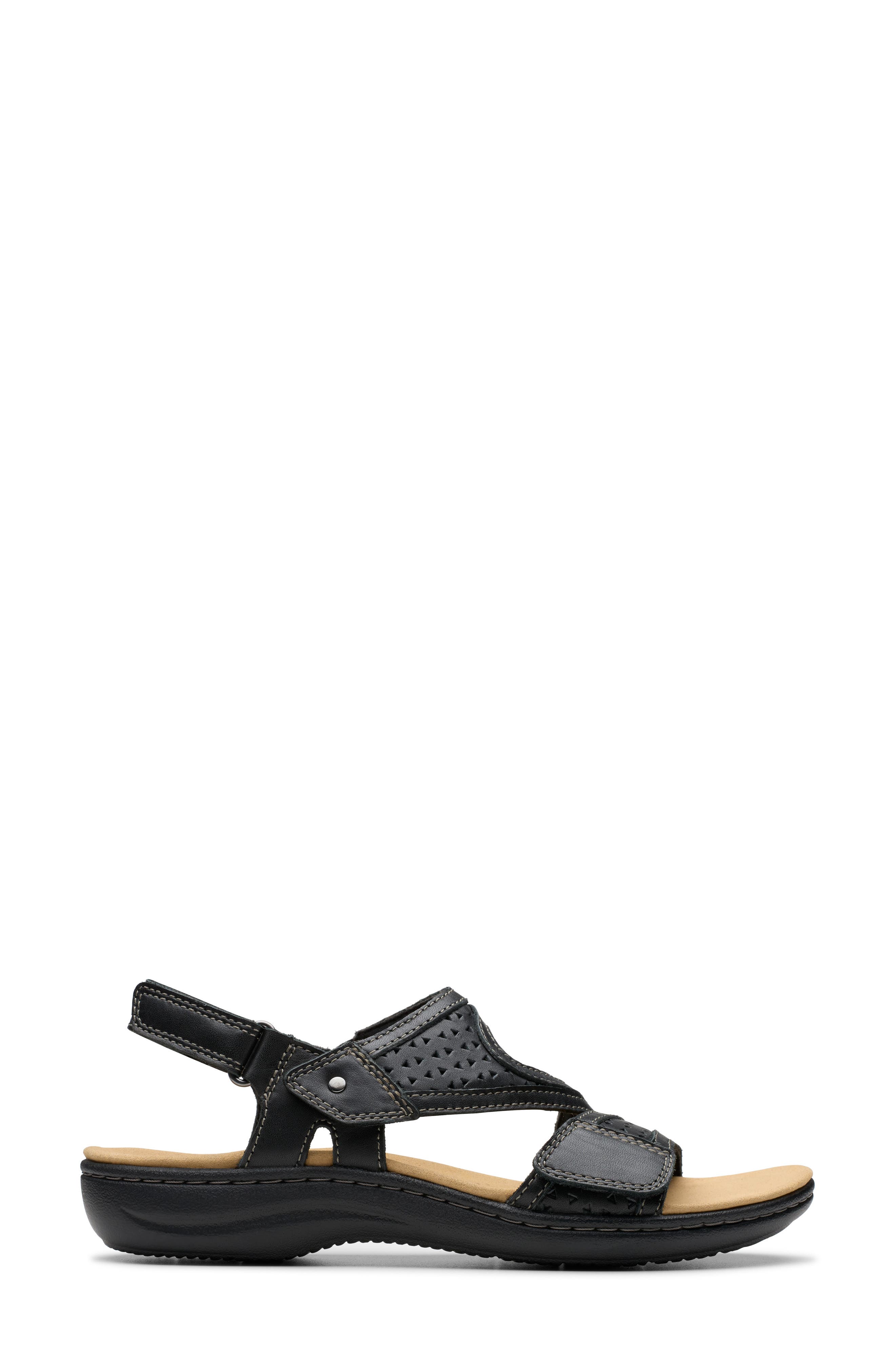 Clarks<sup>®</sup> Laurieanne Faye Sandal, Alternate, color, Black Leather