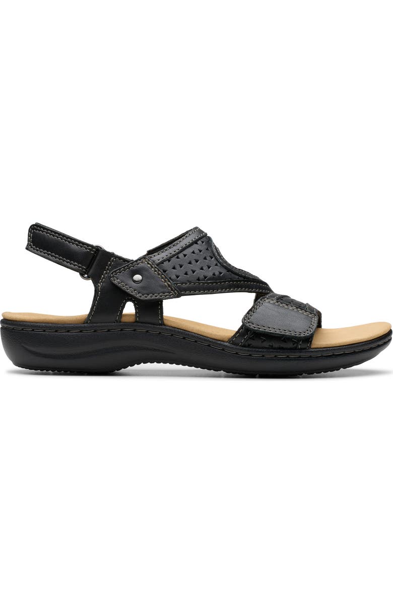 Clarks<sup>®</sup> Laurieanne Faye Sandal, Alternate, color, Black Leather