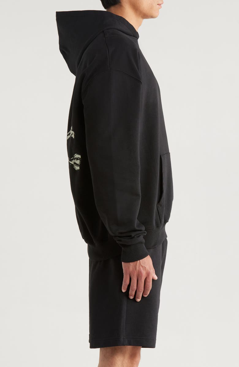 OVERNIGHT ANGELS CREW Skull Cap Oversize Organic Cotton Hoodie, Alternate, color, 