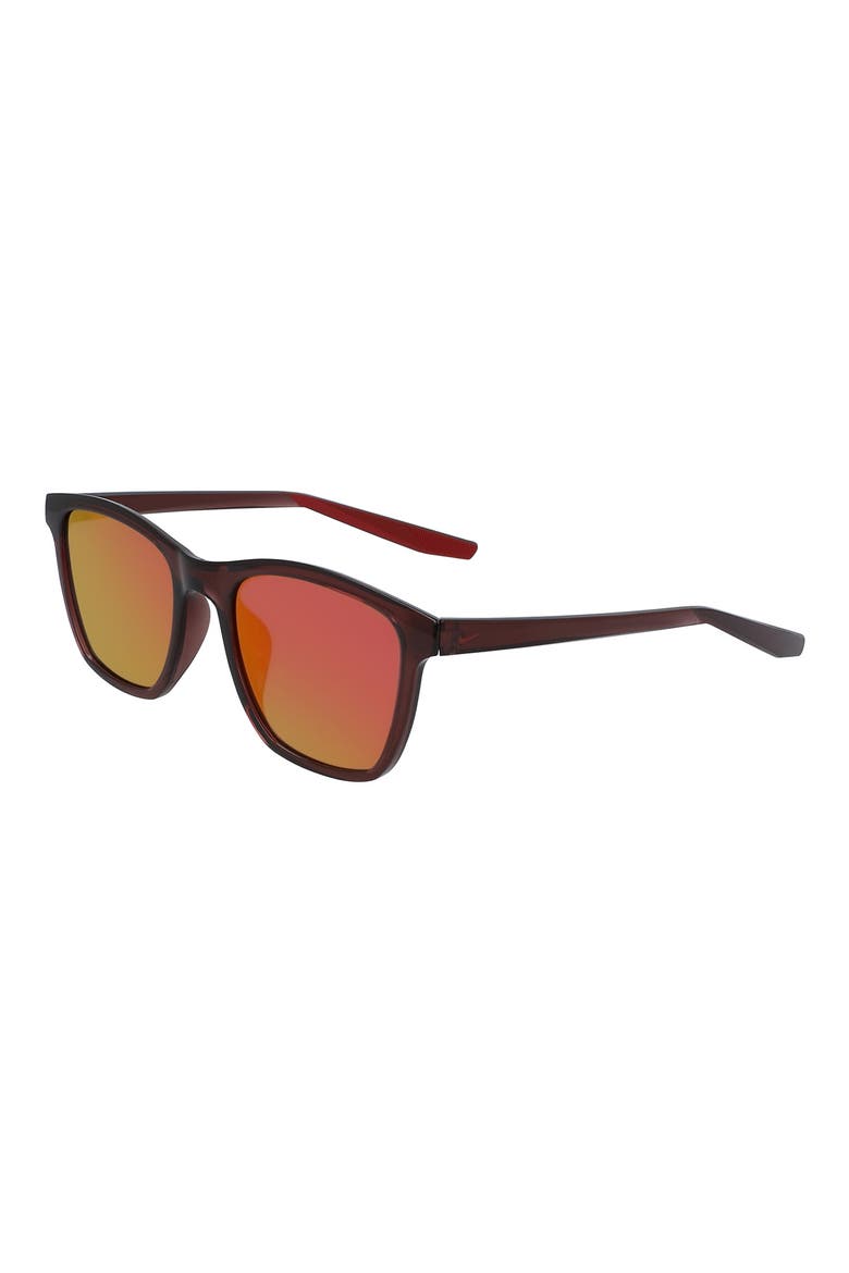 53mm Stint Rectangle Sunglasses, Alternate, color, PUEBLO BROWN-GYM RED