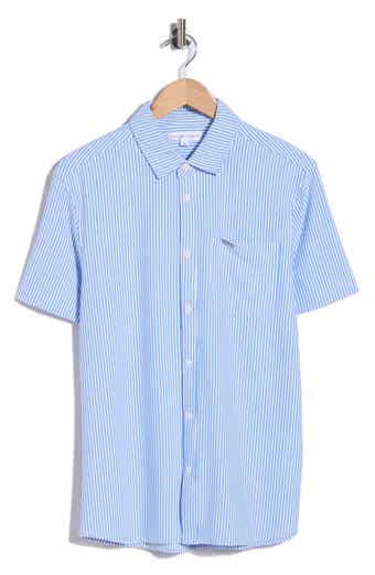 Short Sleeve 4-Way Stretch Seersucker Button-Down Shirt