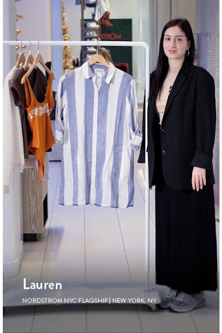Rugby Beach Stripe Cover-Up Tunic Shirt video