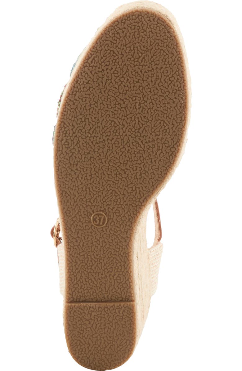 AZURA BY SPRING STEP Querdita Embroidered Platform Wedge, Alternate, color, Green Multi