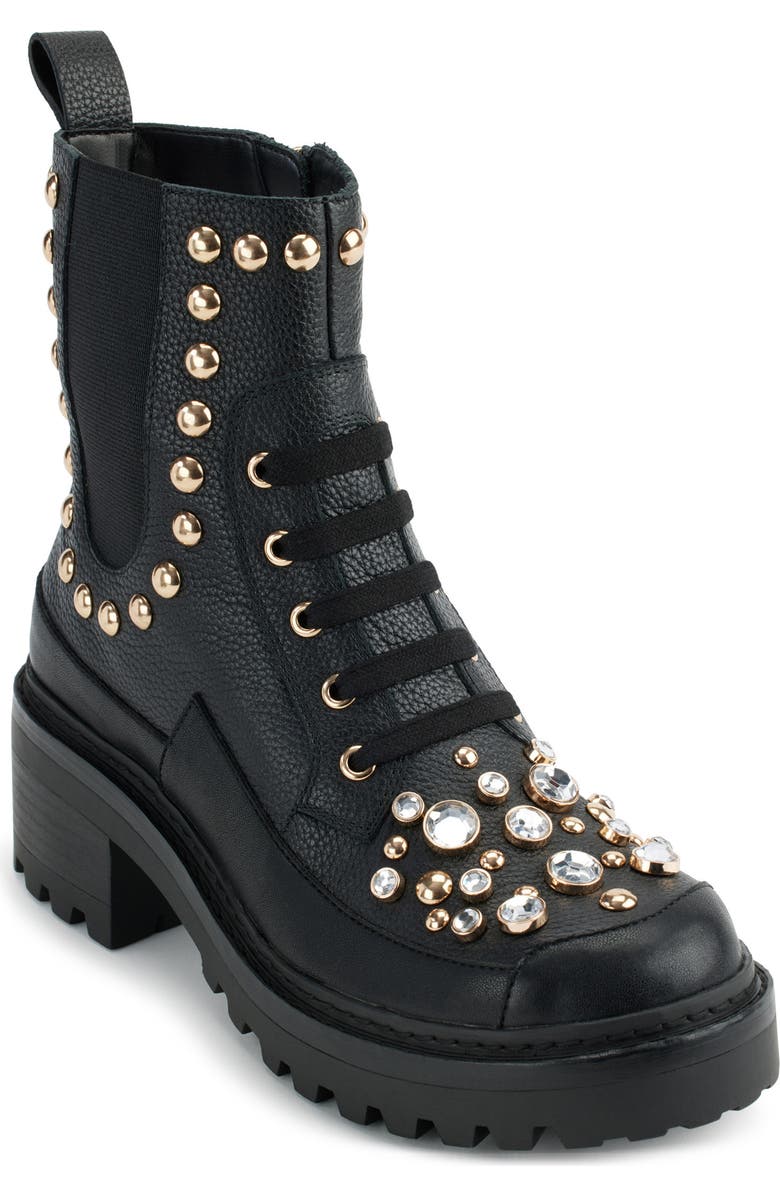 KARL LAGERFELD PARIS Breck Studded Bootie, Main, color,