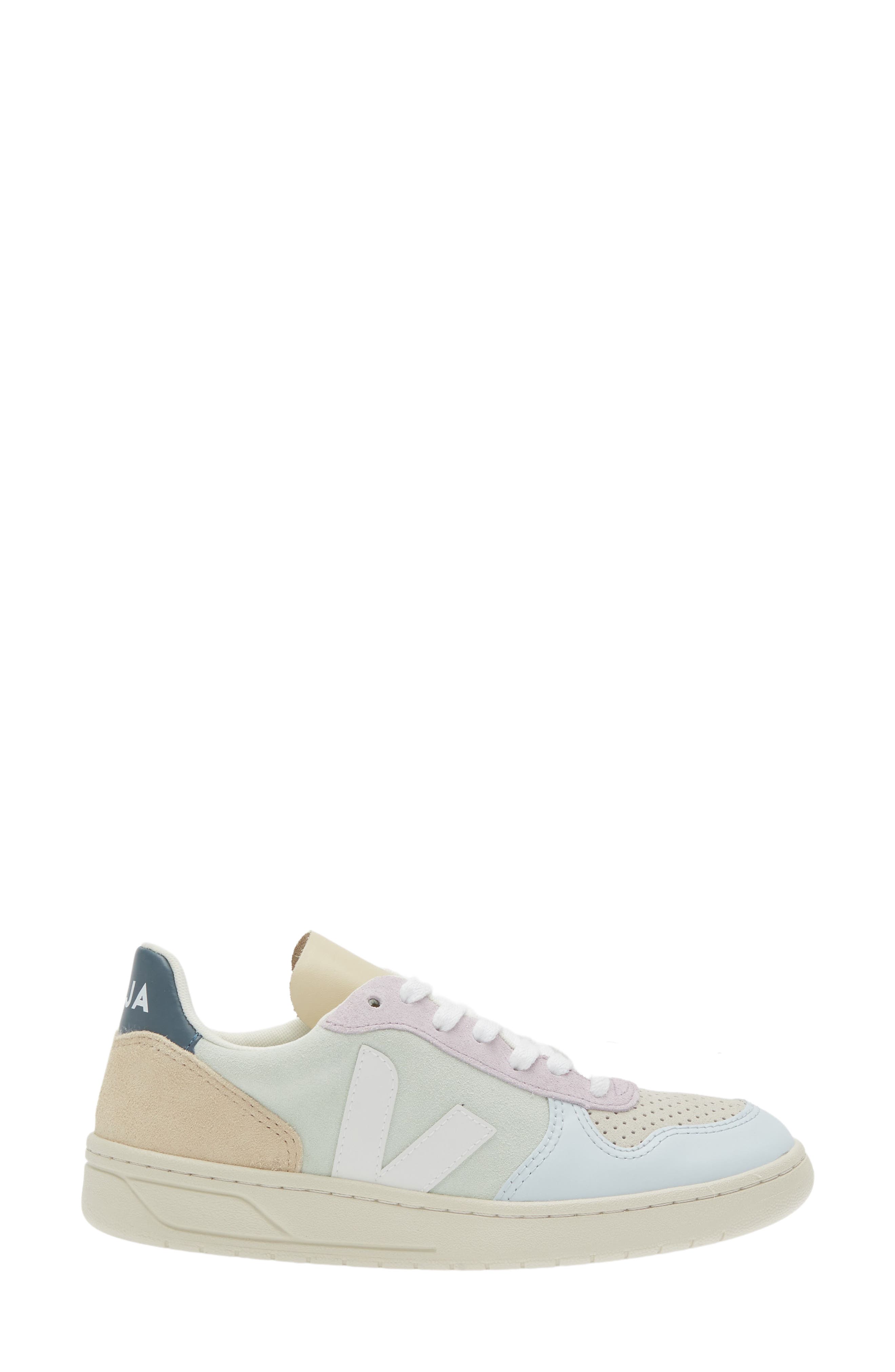 Veja V-10 Sneaker, Alternate, color, Jade White-Multi
