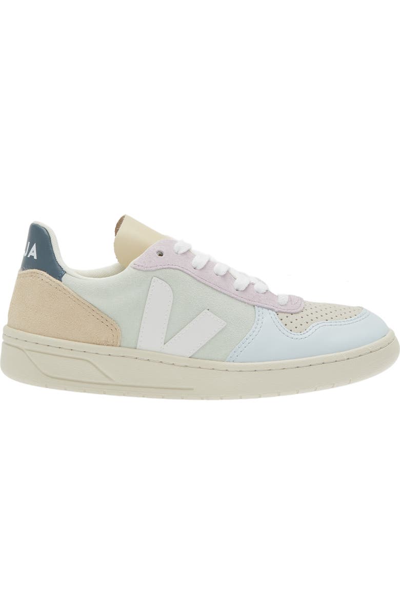 Veja V-10 Sneaker, Alternate, color, Jade White-Multi